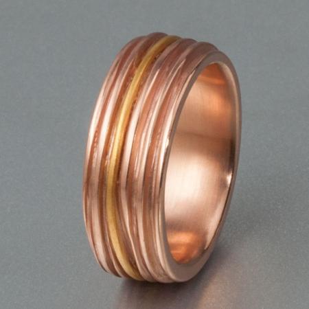 Rotgold Ring Rosésold Gold Goldring Bicolor