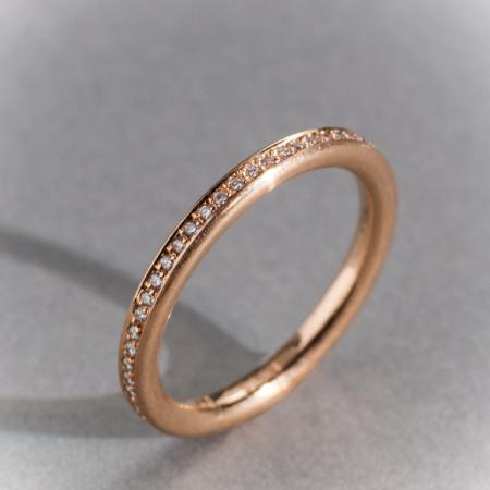 Roségold Brillantring Vorsteckring Trauring