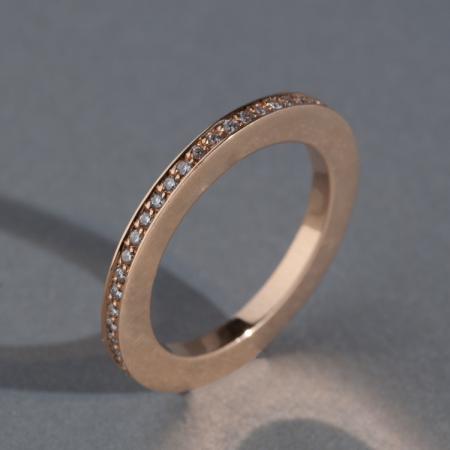 Brillantring Rotgold Rosegold Brillanten