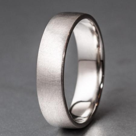 Platin matt Ring schlicht 