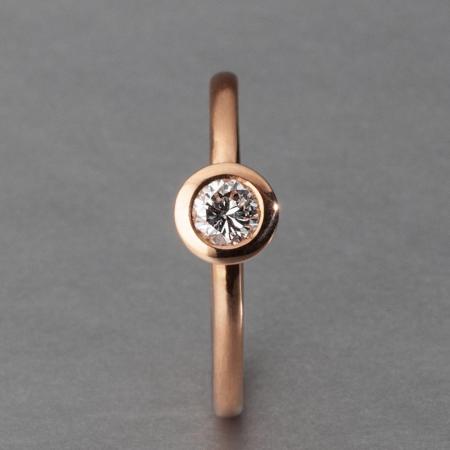 Vorsteckring Verlobungsring Brillantring - Rotgold 