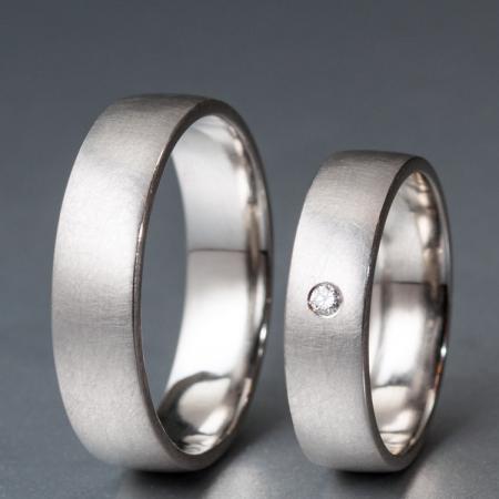 Trauringe Platin Brillant schlicht elegant klassisch schön 