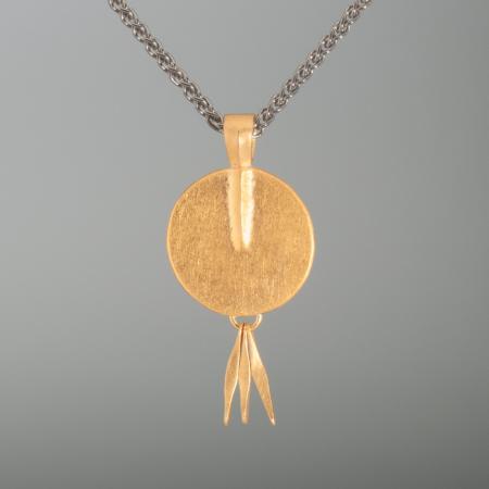 Runder Goldanhänger aus 900 Gold, Schöner Goldanhänger für Damen und Herren, Goldschmiede-Unikat aus unserer Werkstatt, Schmuck vom Goldschmied online bestellen