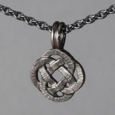 Silber Anhänger Knoten Buddhismus Symbol Schmuck Halsschmuck 