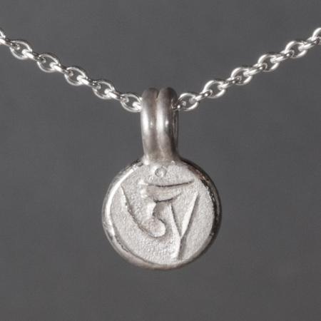 Silberanhänger Om Halsschmuck Om Symbol Buddhismus