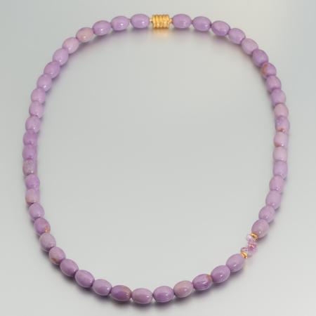 Violette Halskette - Phosphosederit, Damen Halskette aus violetten Edelsteinen, eleganter Schmuck für Frauen, Schönes Edelstein Collier modern
