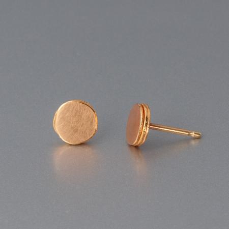 Ohrringe aus Roségold, Ohrstecker aus Rotgold, Ohrringe zum stecken, Ohrringe ohne Stein, handgearbeitete Ohrringe, Schmuck aus der Goldschmiede, Schmuck aus dem Allgäu