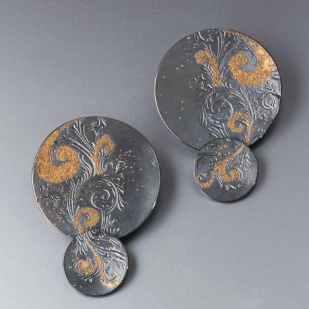 Silberohrstecker verspieltes Muster Hingucker großer Ohrschmuck