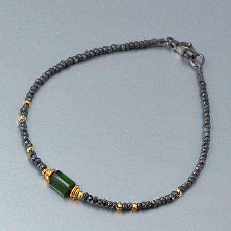 Armband bicolor grüner Edelstein Turmalin