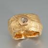 Liebevolle Geschenke, schöner Goldring für Frauen, Luxus-Schmuck online kaufen, ausgefallener breiter Goldring, Ossa-Sepia-Schmuck