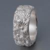 Silberring matt Blumenmuster 