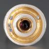Turmalin-Ring aus Silber und Gold