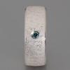 Blauer Brillant - massiver Silberring - ausgefallener Bandring aus Silber