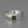 Turmalin blau-grün, Silberring mit Turmalin, handgemachter Schmuckring, Goldschmiede-Schmuck, individueller Schmuck