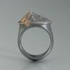 Silberring "Berg und Lava", Schmuck von der Natur inspiriert, Massiver Silberring, Männerschmuck aus Silber und Gold, Geschenkidee zu Weihnachten, Schmuckring vom Goldschmied, Goldschmiedeschmuck, schöne Ringe, ausgefallener Schmuck online kaufen