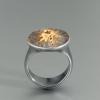 Silberring 925 Silber, 999 Feingold, einzigartiger Schmuckring aus Silber, von der Natur inspirierter Schmuck, Vulkan-Berge, Lava Schmuck 