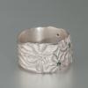 breiter Silberring mit farbigen Brillanten, Blumenring mit Edelweiß Blüte, Schmuck für Bergliebhaber, Geschenkidee für Frauen, Geschenkidee zu Weihnachten