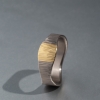 handgefertigter Weißgold-Ring - Bicolor