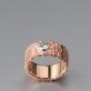 Damen Ring Rotgold mit Diamant, Schmuck Ring für Damen, Luxus Goldring für Damen