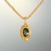 Grüner Turmalin Anhänger aus Gold, Unikatschmuck online kaufen, Turmalin Schmuck, Geschenkidee zu Weihnachten Frauen, Turmalin-Anhänger online bestellen