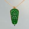 Jade-Anhänger für Halsketten, Goldener Jadeschmuck, Unikatschmuck aus Gold online kaufen, grüne Edelsteine