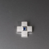 Silber Saphir Kreuz Anhänger, online shop, Taufgeschenk, Silberschmuck mit Edelstein, Unikatschmuck 