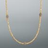 Goldschmiedeschmuck, besondere Goldhalskette mit runden Diamant-Kugeln, Goldschmiedeschmuck online bestellen