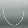 Halskette Damen modern, Goldschmiedeschmuck, hochwertige Silberkette mit Smaragd, Schmuckgeschenk online bestellen