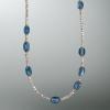 Edelsteinkette dunkelblau, Silberkette mit blauem Kyanit, Halskette für Frauen schön, ausgefallener Schmuck online kaufen, Geschenkidee für die Freundin, Geschenkidee Schmuck, Weihnachtsgeschenk Schmuck