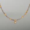 Diamant Halskette, schöne Damenhalskette aus grauen Diamanten, außergewöhnliche Edelsteinketten, Halsschmuck für Frauen, 