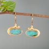 Damen Ohrringe Gold mit Opal, Damenschmuck Opal, 900 Gold, Schöner Damenschmuck, Opalschmuck aus Gold, Goldschmiedeschmuck Opal online kaufen