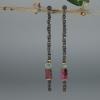 Lange Ohrringe aus Silber mit Turmalin, handgefertigte Ohrringe aus dem Allgäu, Unikat-Schmuck online bestellen, Geschnenkidee zu Weihnachten Schmuck - Ohrringe 