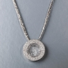 Silberkette, Silberanhänger, Edelstein Bergkristall aus der Schweiz